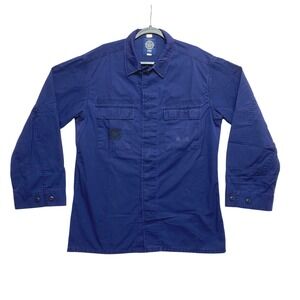Fox Apparel US Coast Guard Jacket Mens L Navy Blue Combat Shirt Ripstop Utility